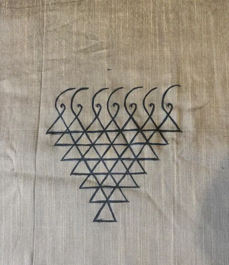 Dull Ginseng Yantra Gand Dress Material